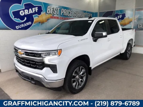 White 2024 Chevrolet Silverado 1500 LT for sale in Michigan City, IN