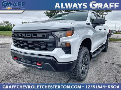 White 2026 Chevrolet Silverado 1500 Custom Trail Boss for sale in Burns Harbor, IN