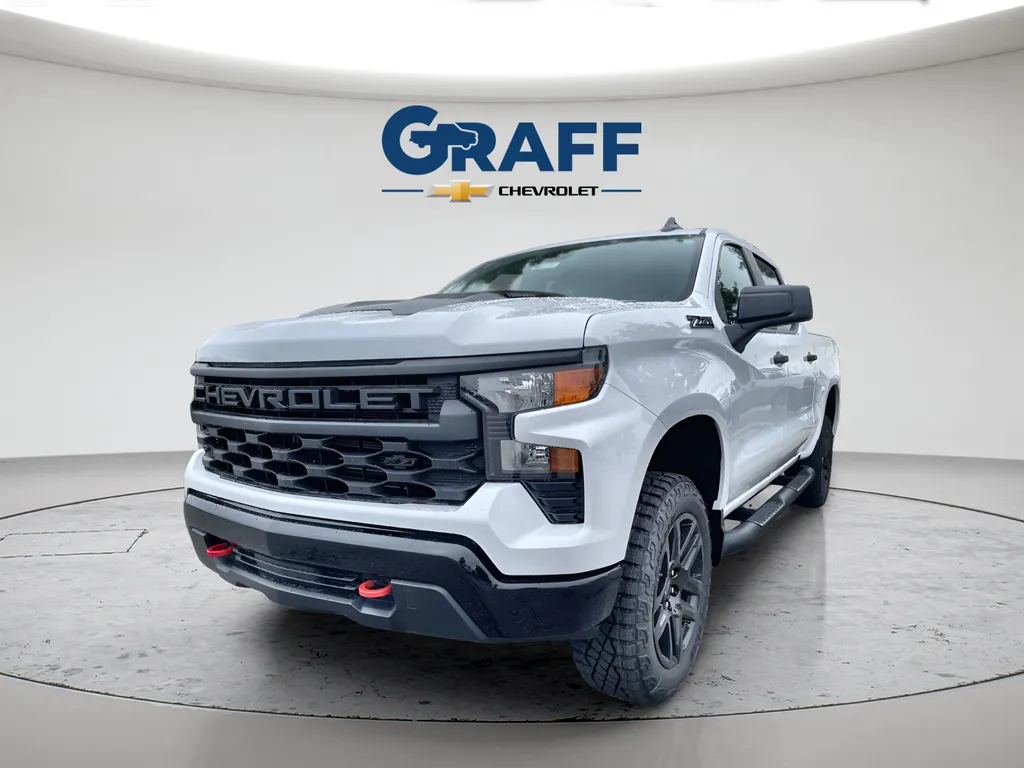 White 2026 Chevrolet Silverado 1500 Custom Trail Boss for sale in Burns Harbor, IN