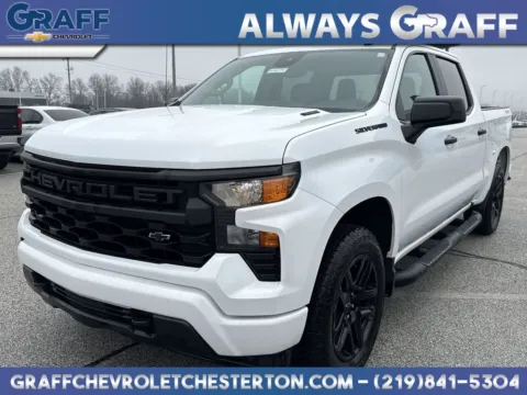 White 2026 Chevrolet Silverado 1500 Custom for sale in Burns Harbor, IN