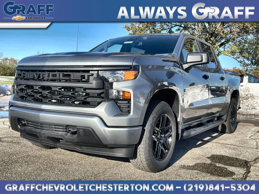 Gray 2026 Chevrolet Silverado 1500 Custom for sale in Burns Harbor, IN