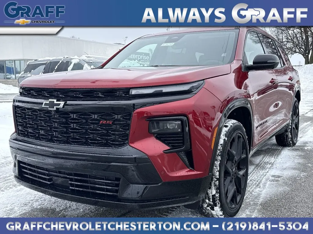 Red 2026 Chevrolet Traverse RS for sale in Burns Harbor, IN