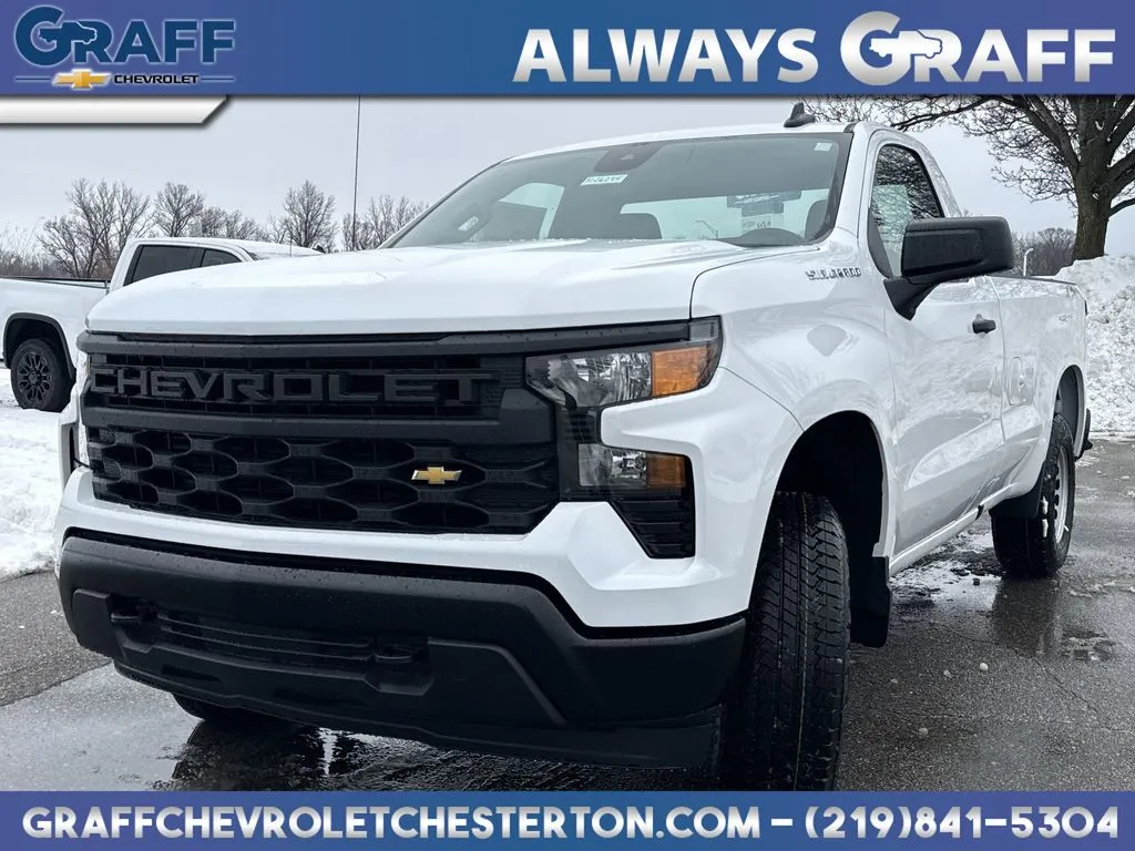 White 2026 Chevrolet Silverado 1500 WT for sale in Burns Harbor, IN