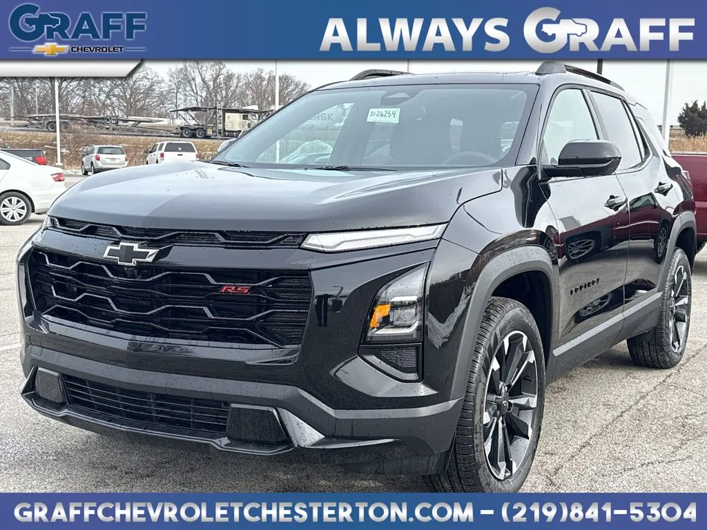 Black 2026 Chevrolet Equinox RS for sale in Burns Harbor, IN