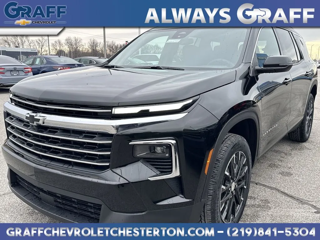 Black 2026 Chevrolet Traverse LT for sale in Burns Harbor, IN