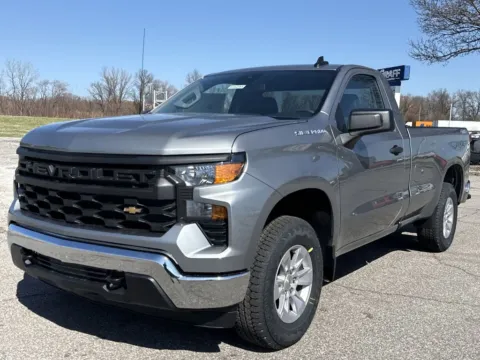 Gray 2026 Chevrolet Silverado 1500 WT for sale in Burns Harbor, IN