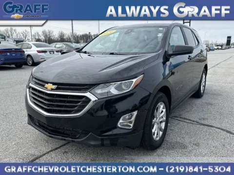 Black 2021 Chevrolet Equinox LS for sale in Burns Harbor, IN