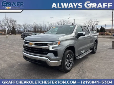 Gray 2024 Chevrolet Silverado 1500 LT for sale in Burns Harbor, IN