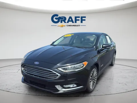 Black 2018 Ford Fusion Hybrid Titanium for sale in Burns Harbor, IN