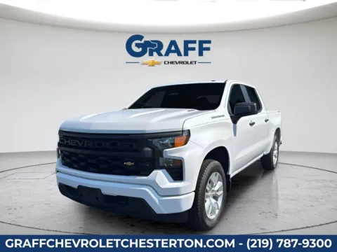 White 2026 Chevrolet Silverado 1500 Custom for sale in Burns Harbor, IN