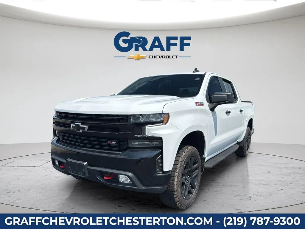 White 2021 Chevrolet Silverado 1500 LT Trail Boss for sale in Burns Harbor, IN