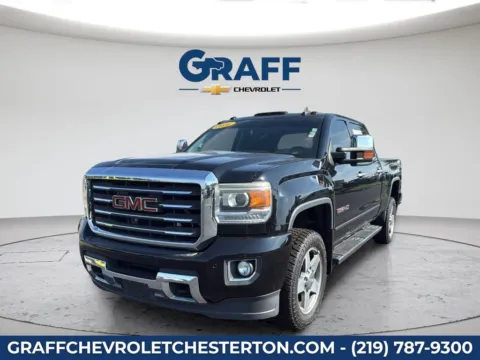 Black 2016 GMC Sierra 2500 HD SLT for sale in Burns Harbor, IN