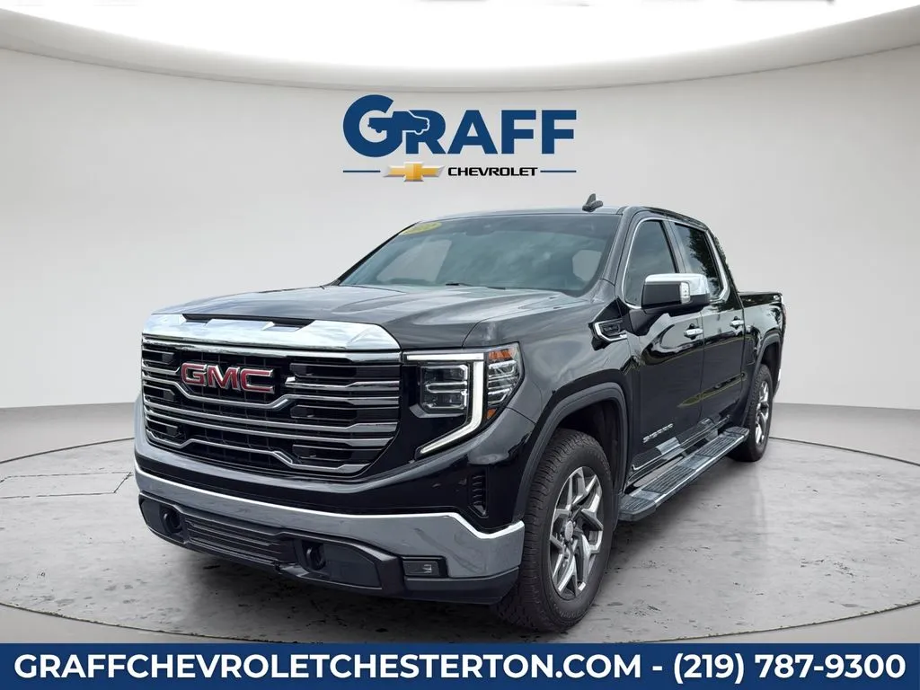 Black 2022 GMC Sierra 1500 SLT for sale in Burns Harbor, IN