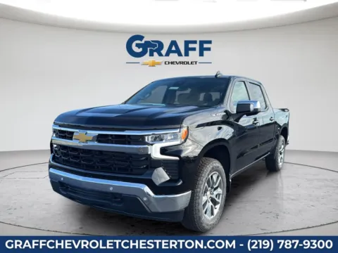 Black 2026 Chevrolet Silverado 1500 LT for sale in Burns Harbor, IN