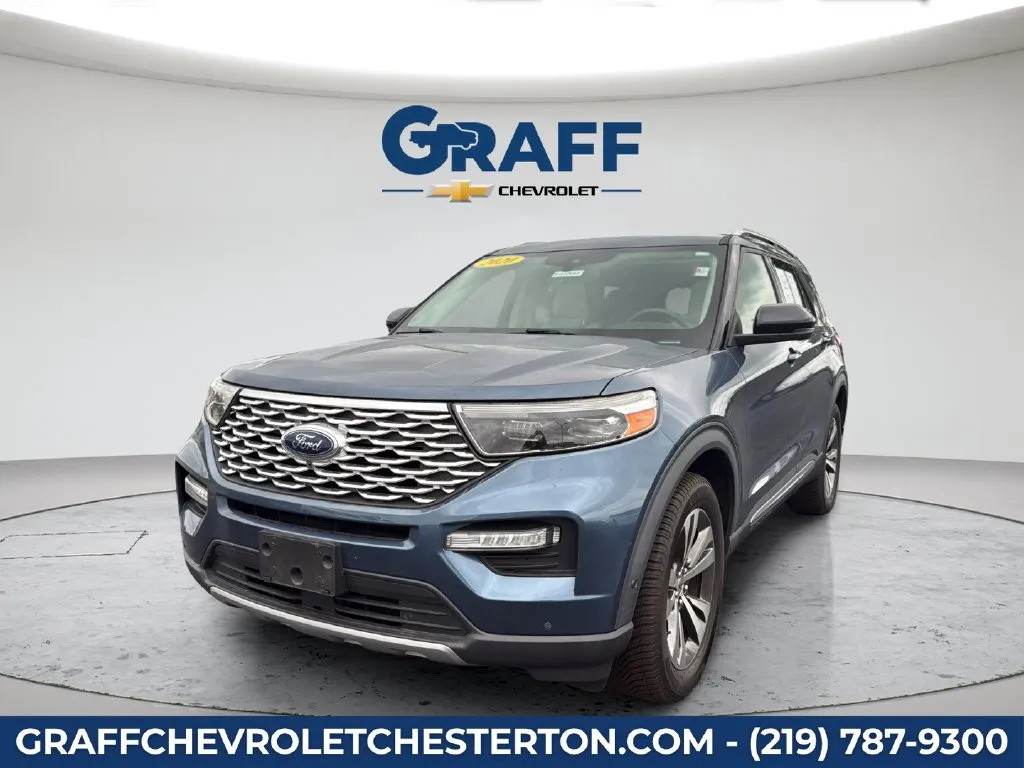 Blue 2020 Ford Explorer Platinum for sale in Burns Harbor, IN