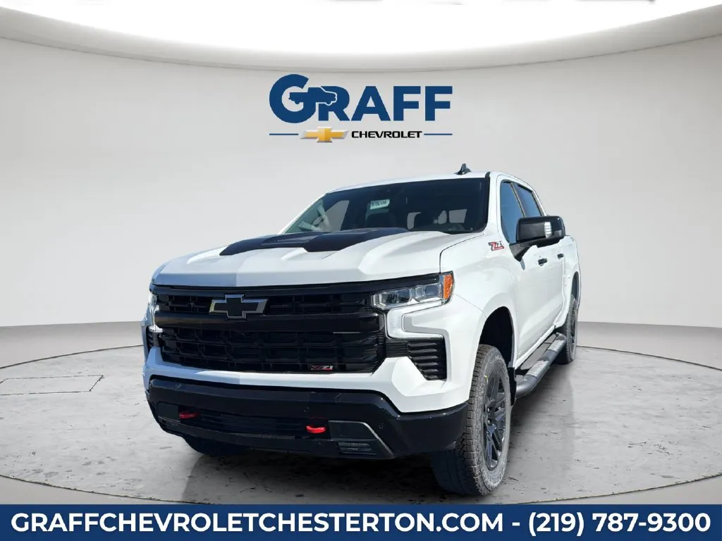 White 2026 Chevrolet Silverado 1500 LT Trail Boss for sale in Burns Harbor, IN