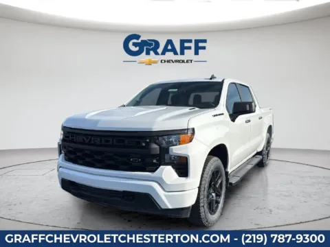 White 2026 Chevrolet Silverado 1500 Custom for sale in Burns Harbor, IN