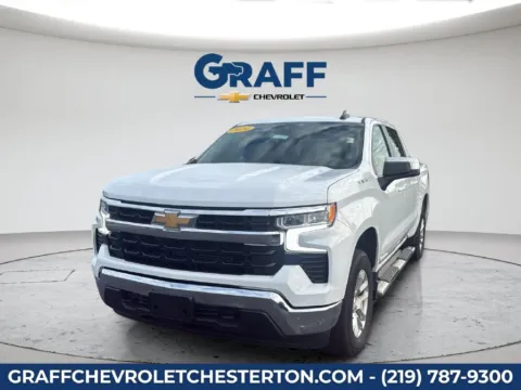 White 2024 Chevrolet Silverado 1500 LT for sale in Burns Harbor, IN