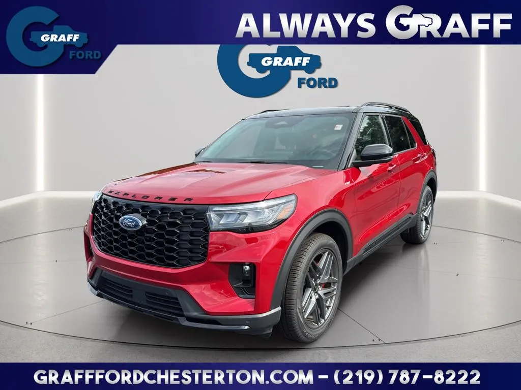Red 2026 Ford Explorer ST-Line for sale in Chesterton, IN