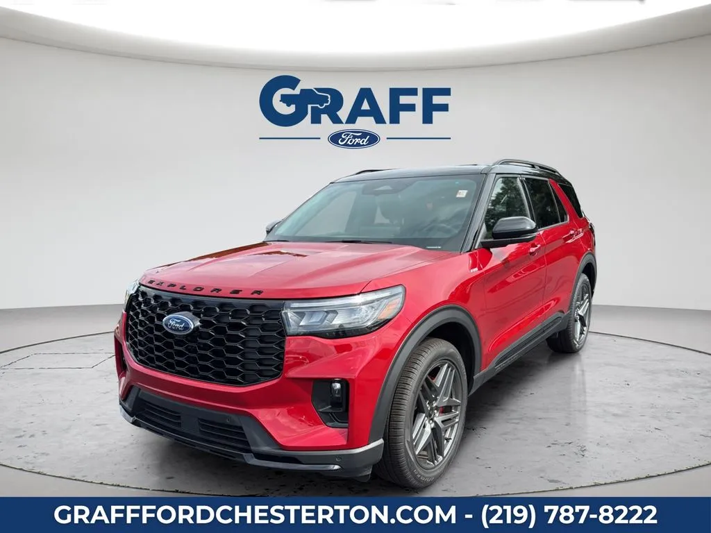 Red 2026 Ford Explorer ST-Line for sale in Chesterton, IN