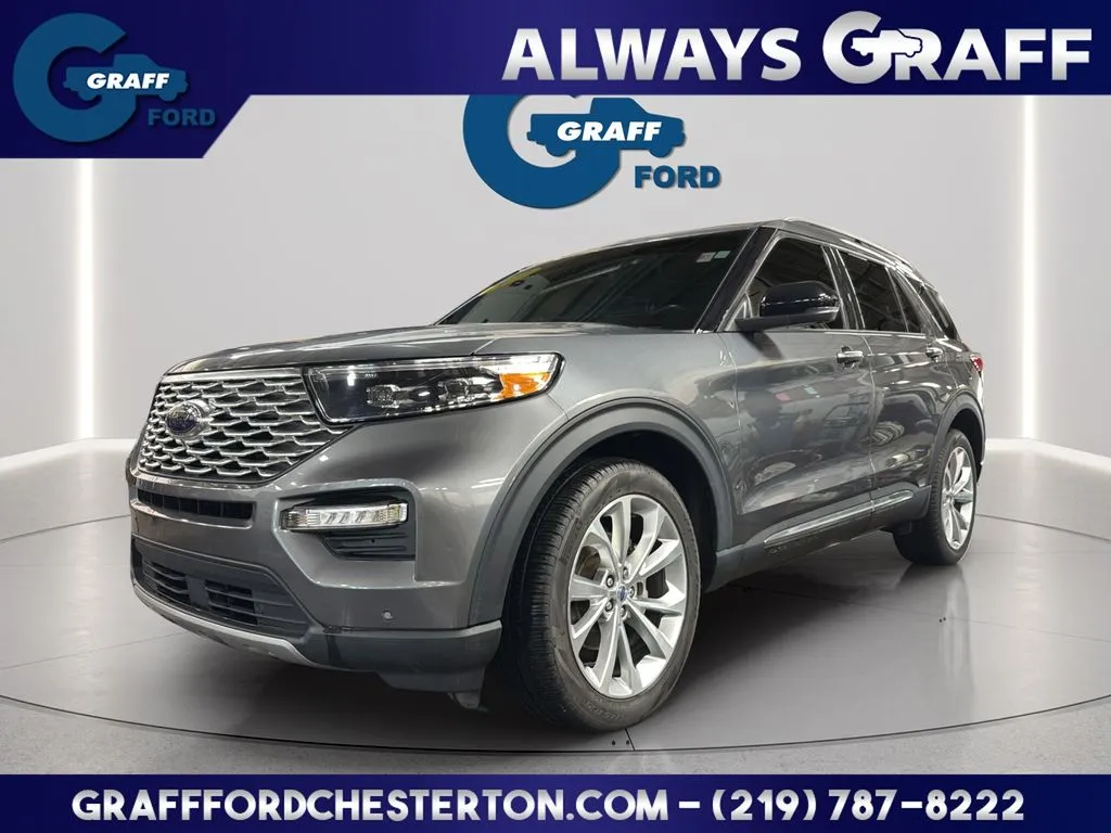Gray 2022 Ford Explorer Platinum for sale in Chesterton, IN
