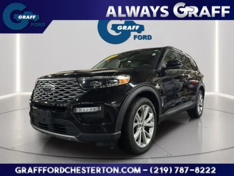 Black 2021 Ford Explorer Platinum for sale in Chesterton, IN