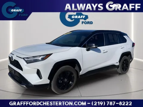 White 2023 Toyota RAV4 Hybrid XSE for sale in Chesterton, IN