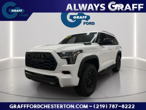 White 2025 Toyota Sequoia TRD Pro for sale in Chesterton, IN