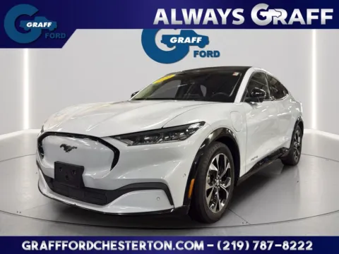 White 2021 Ford Mustang Mach-E Premium for sale in Chesterton, IN