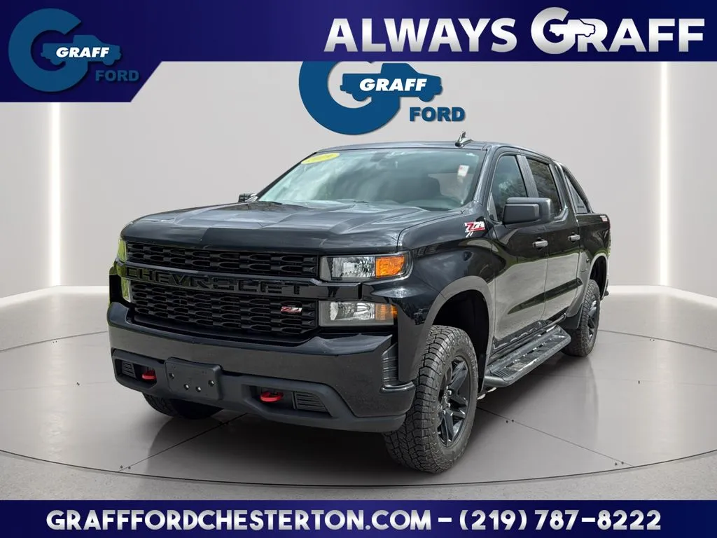 Black 2019 Chevrolet Silverado 1500 Custom Trail Boss for sale in Chesterton, IN