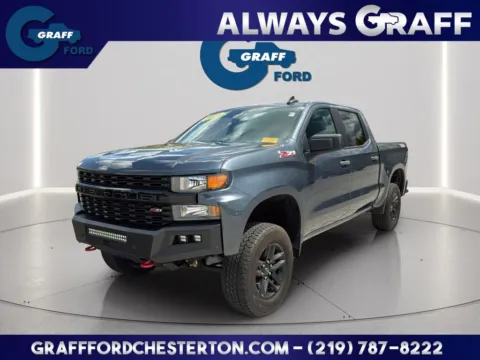 Gray 2021 Chevrolet Silverado 1500 Custom Trail Boss for sale in Chesterton, IN