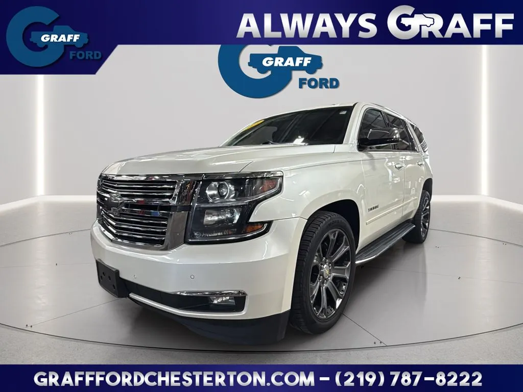 White 2015 Chevrolet Tahoe LTZ for sale in Chesterton, IN