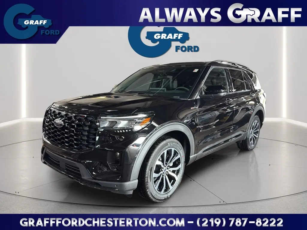 Black 2026 Ford Explorer ST-Line for sale in Chesterton, IN