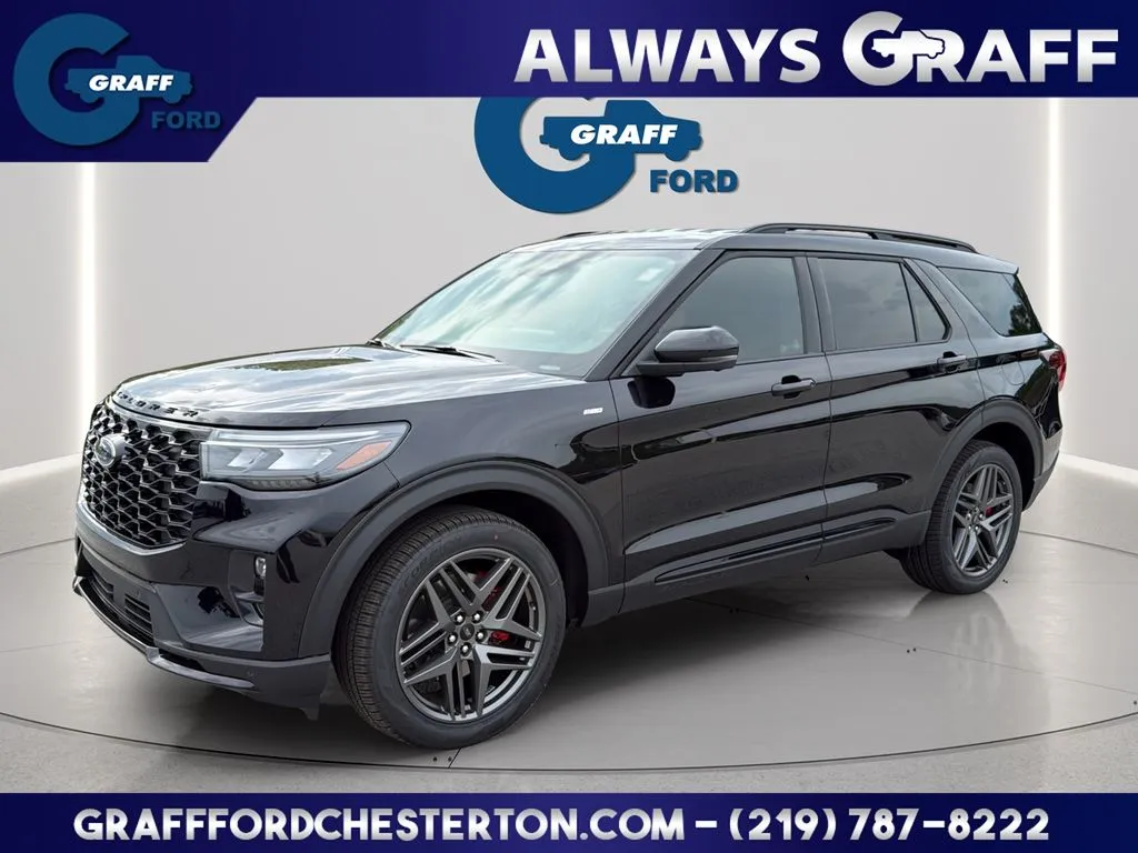 Black 2026 Ford Explorer ST-Line for sale in Chesterton, IN