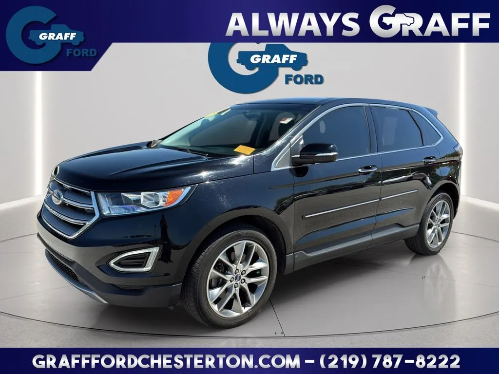 Black 2017 Ford Edge Titanium for sale in Chesterton, IN
