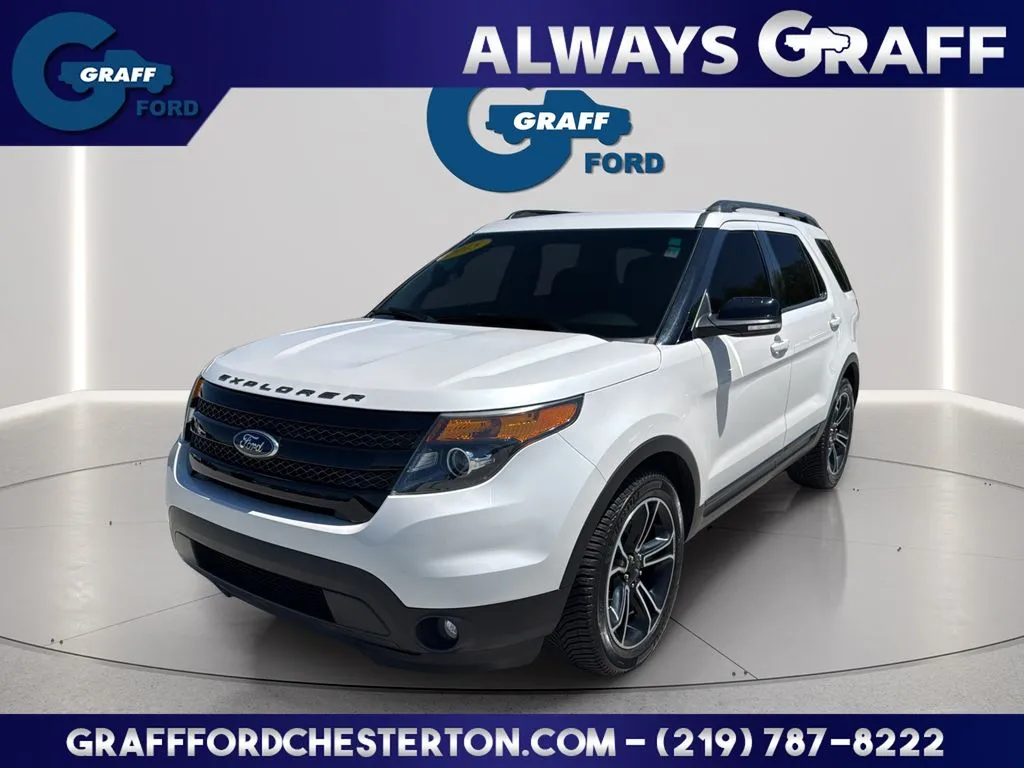 White 2015 Ford Explorer Sport for sale in Chesterton, IN