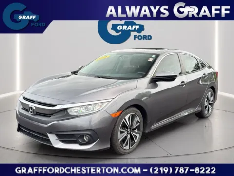 Silver 2018 Honda Civic EX-T for sale in Chesterton, IN