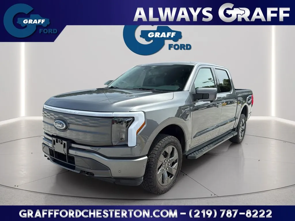 Gray 2022 Ford F-150 Lightning Lariat for sale in Chesterton, IN