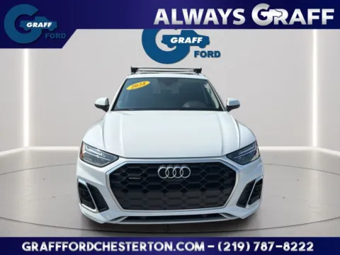 White 2024 Audi Q5 45 S line Premium for sale in Chesterton, IN