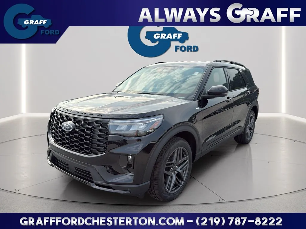 Black 2026 Ford Explorer ST-Line for sale in Chesterton, IN