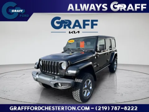Black 2018 Jeep Wrangler Unlimited Sahara for sale in Chesterton, IN