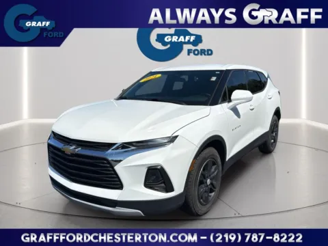 White 2021 Chevrolet Blazer LT for sale in Chesterton, IN