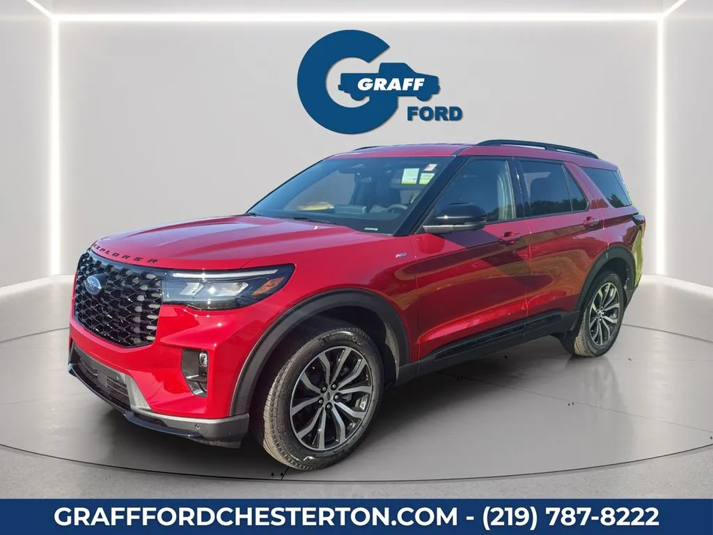 Red 2026 Ford Explorer ST-Line for sale in Chesterton, IN