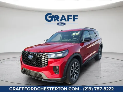 Red 2026 Ford Explorer ST-Line for sale in Chesterton, IN