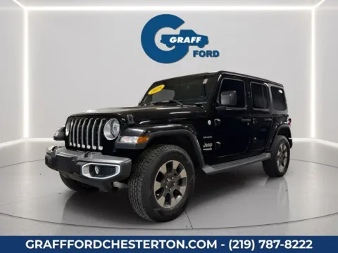 Black 2018 Jeep Wrangler Unlimited Sahara for sale in Chesterton, IN