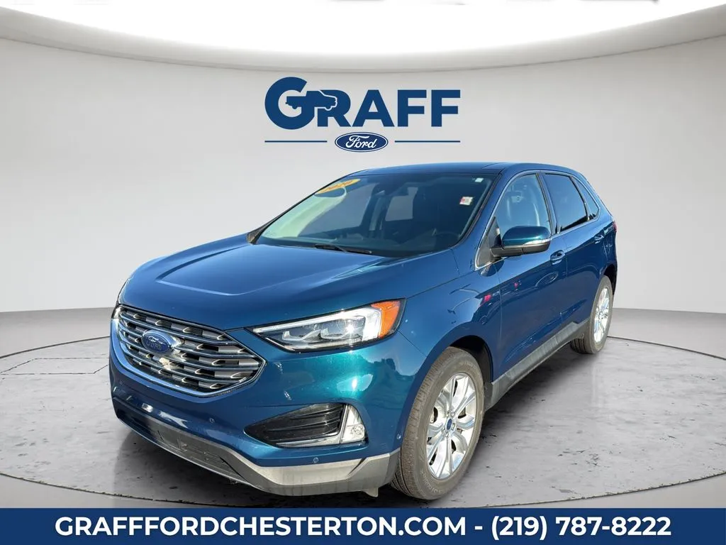 Green 2020 Ford Edge Titanium for sale in Chesterton, IN