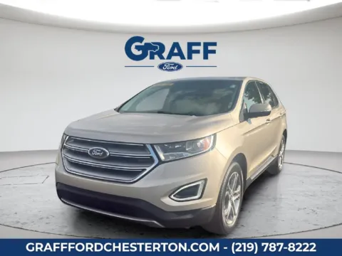 White 2017 Ford Edge Titanium for sale in Chesterton, IN