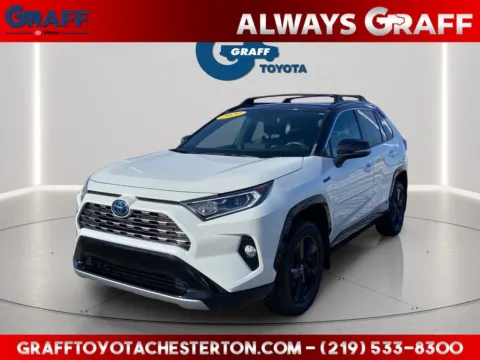White 2020 Toyota RAV4 Hybrid XSE for sale in Burns Harbor, IN