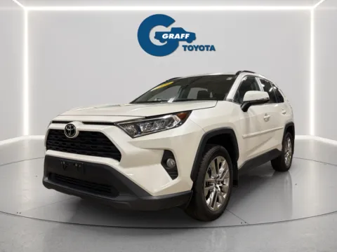 White 2021 Toyota RAV4 XLE Premium for sale in Burns Harbor, IN