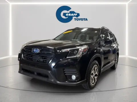 Black 2023 Subaru Forester Premium for sale in Burns Harbor, IN